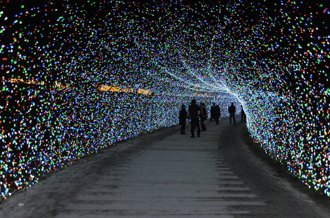 Инсталляция Зимнее освещение в Японии,прикольные картинки,приколы